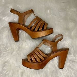 NEW Jeffrey Campbell for FP leather wood heels